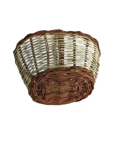 Cistella de canya i vímet per a bolets amb nansa, elaborada artesanalment, contenidor emmagatzematge llar 2