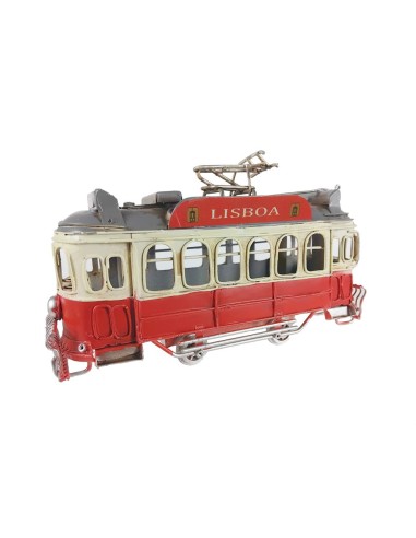 Réplique de tramway vert rétro en métal, à collectionner.
