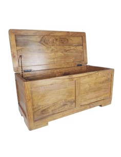 Baúl arcón de madera maciza de acacia, almacenaje y decoración estilo nórdico. 2