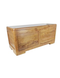 Baúl arcón de madera maciza de acacia, almacenaje y decoración estilo nórdico.