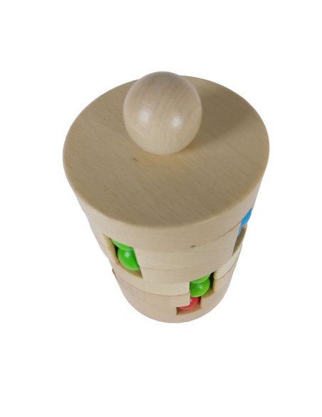 Tour à billes. Cylindre avec billes. Jeux de stratégie, de logique, d'entraînement et d'adresse