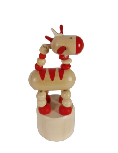 Zèbre articulé en bois, jouet traditionnel à presser, jeu d'adresse pour enfants. Zèbre articulé en bois, jouet traditionnel à presser, jeu d'adresse pour enfants.