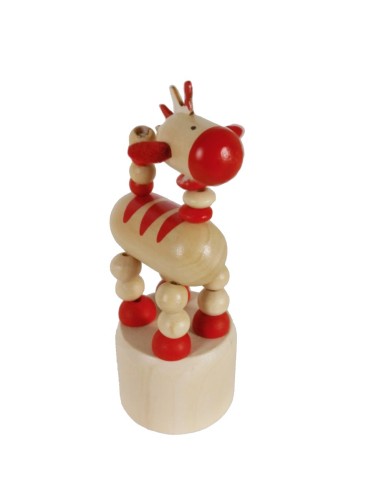 Zèbre articulé en bois, jouet traditionnel à presser, jeu d'adresse pour enfants. Zèbre articulé en bois, jouet traditionnel à presser, jeu d'adresse pour enfants.