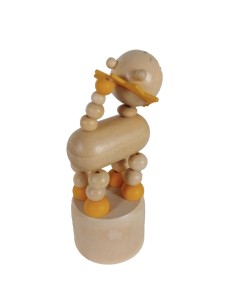 Lion en bois articulé, jouet traditionnel à presser, jeu d'adresse pour enfants. 2