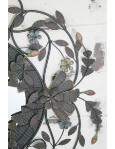 Miroir mural en bois de couleur noir et blanc vintage 2