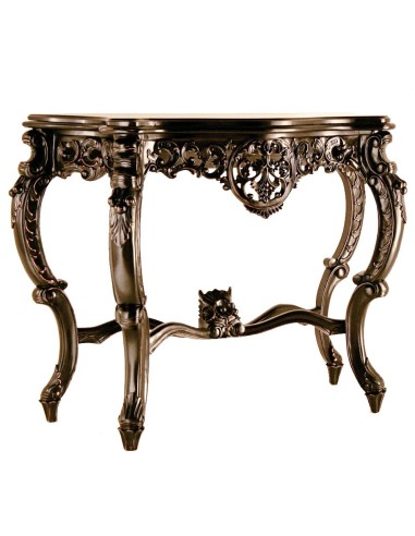 Console de style élisabéthain en bois massif d'acajou sculpté