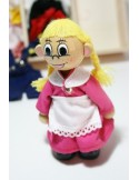 Muñeco y muñeca de madera con ropa para vestir