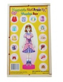 Muñeca magnética para vestir de madera con vestidos en imán juguete de habilidad y educativo