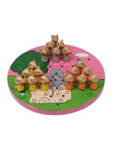 Joc de dames xineses de fusta per a nens joc familiar joc de taula educatiu i destratègia. Mides: 5x20x20 cm.