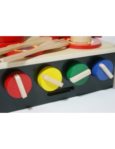 Cuisine jouet portable en bois pour enfants avec accessoires 2