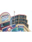 Pinball Beisbol de fusta decorada. Mesures: 21x34x21 cm.