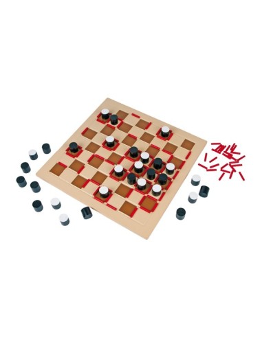 Joc de taula de fusta reversible per a 2 jugadors joc educatiu de lògica i estratègia