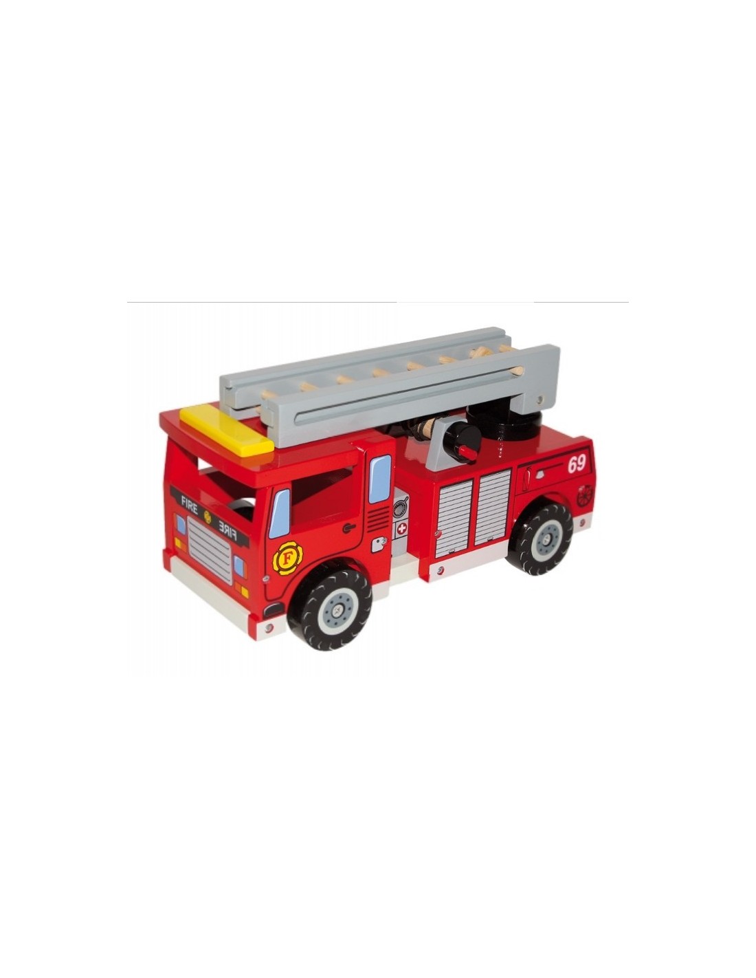 Camión bomberos de madera y complementos
