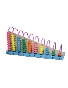Ábaco de Madera de diez filas a dos lados juguete educativo aprendizaje de matemáticas para niños