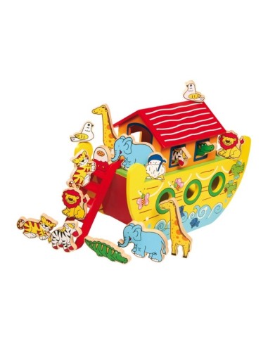 Arca de Noé grande de Madera juguete tradicional con accesorios
