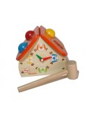 Casa per colpejar i encaixar colorides boles de fusta multifuncional per a nadó joc de motricitat.