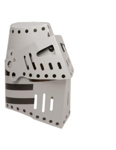 Casque de chevalier avec visière en carton rigide, accessoire pour jeux de costumes pour garçons et filles. 2