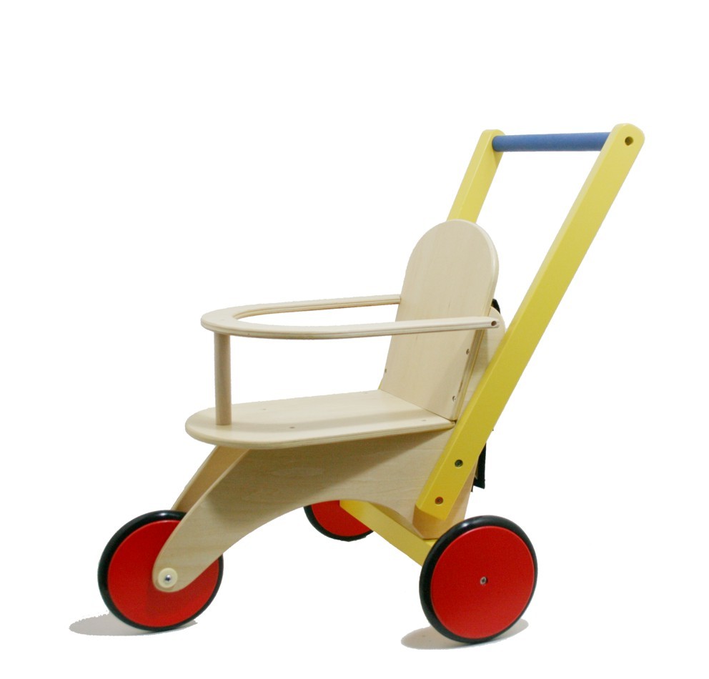 carrito muñecas madera
