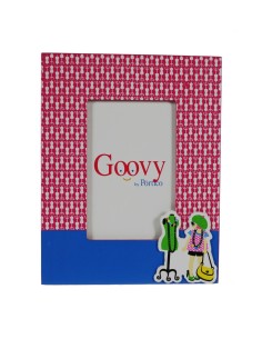 Cadre photo pour enfants en bois avec cadeau original rose et bleu