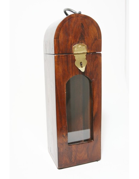 Caixa boteller de fusta massissa de acàcia caixa per a una ampolla de vi estil rústic. Mesures 40x12x12 cm.