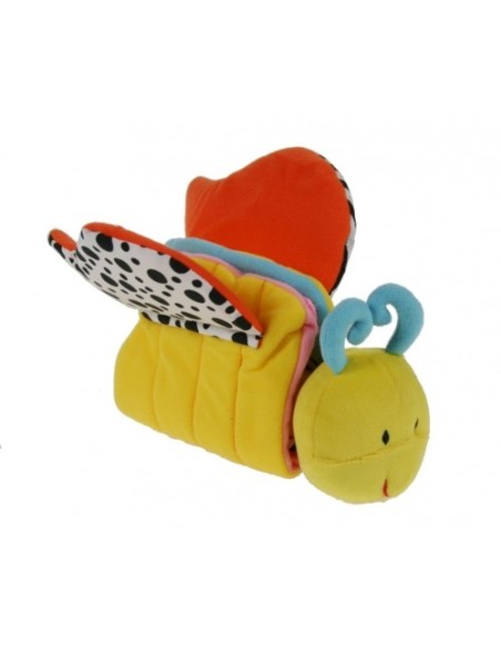 Mariposa peluche juguete de Tela textura para desarrollar el sentido del tacto juego infantil bebé. Medidas: 20x40 cm.