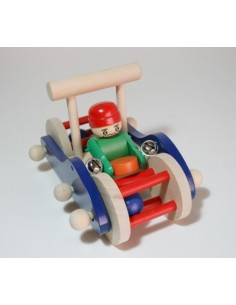 Juguete arrastre empuje madera cochecito juego de palo para niños niñas 2