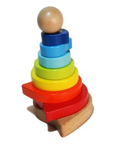 Puzle torre para Insertar de Madera para bebé juguete de coordinación