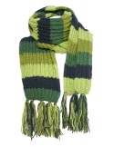 Bufanda de lana unisex multicolor verde para invierno regalo original