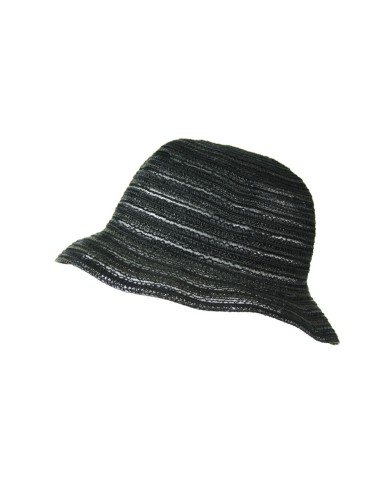 Sombrero de color negro y tejido calado para los días de primavera y verano Sombrero de calidad ideal para realizar regalo en el