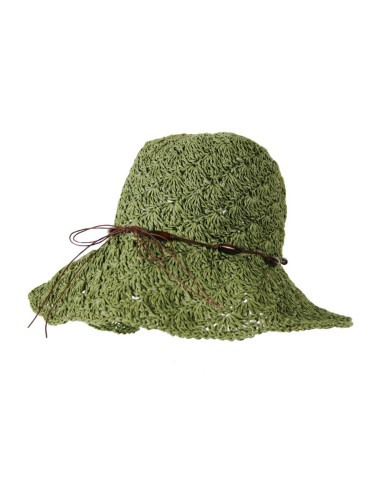Chapeau vert et tissu raphia pour les jours de printemps et d'été Chapeau de qualité idéale pour faire un cadeau le jour de la f