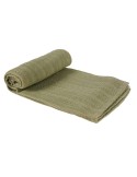 Manta color verde para el sofá y cubre butacas y cama 100% algodón