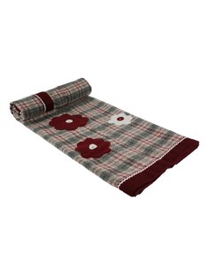 Couverture Gris Marron pour Canapé et Lit avec Broderie de Fleurs, Chaleur et Confort Dans la Maison.