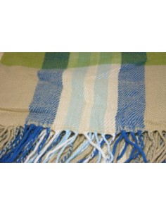 Manta per a Sofà i Llit color Verd amb Flecs Dibuix Quadres Funcionalitat per a la Llar. 2