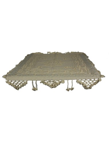 Nappe de style rustique écru avec broderie pour habiller votre table