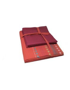Estovalles color taronja amb 4 tovallons a joc per vestir la teva taula 2