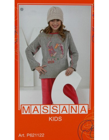 Pijama de niña Massana invierno pantalón largo color gris talla 10