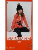 Pijama de niña Massana invierno pantalón largo color coral talla 10