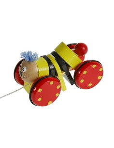 Juguete arrastre madera forma gusano juego de cuerda para niños niñas 2