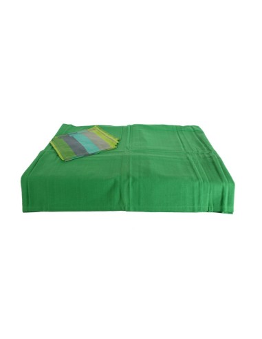 Estovalles color verd amb 4 tovallons a joc per vestir la teva taula