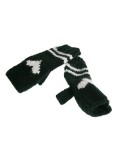 Guantes invierno señora color negro dibujo estilo nórdico calientes suaves y cómodos para el frio guantes mitones regalo origina