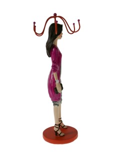 Maniquí expositor forma noia juvenil per penjolls anells pendents 2