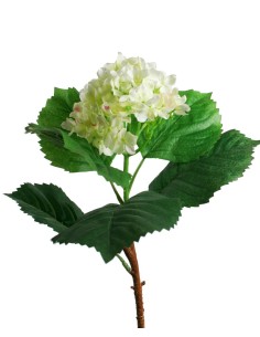 Flor artificial d'Hortensia Hydrangea de color blanc i pètals de roba decoració llar 2