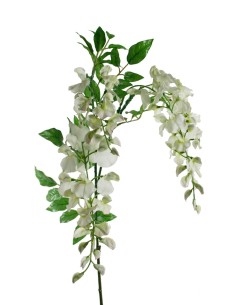Flor artificial Wistéria blanca