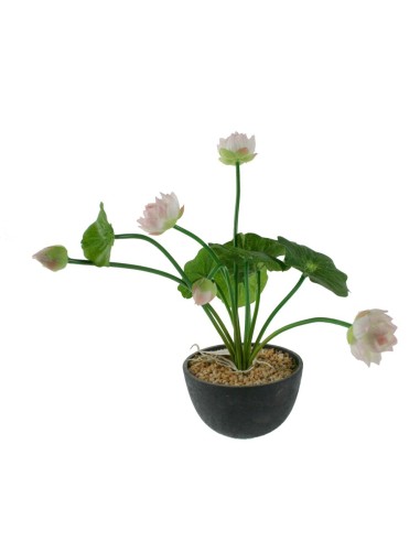 Fleur artificielle dans un pot en céramique avec décoration de fleurs blanches pour terrasse de jardin à la maison