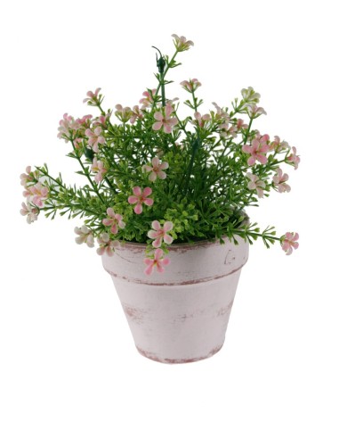 Fleur artificielle en pot en céramique avec décoration de fleurs roses pour la maison, le jardin, la terrasse