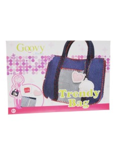 Kit de costura bolso color azul bricolaje y manualidades para aprender a coser iniciación a la costura 2