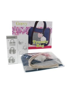 Kit couture sac bleu DIY et bricolages pour apprendre à coudre initiation à la couture.