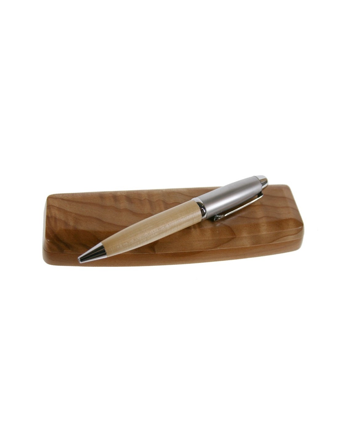 Bolígrafo de madera con estuche