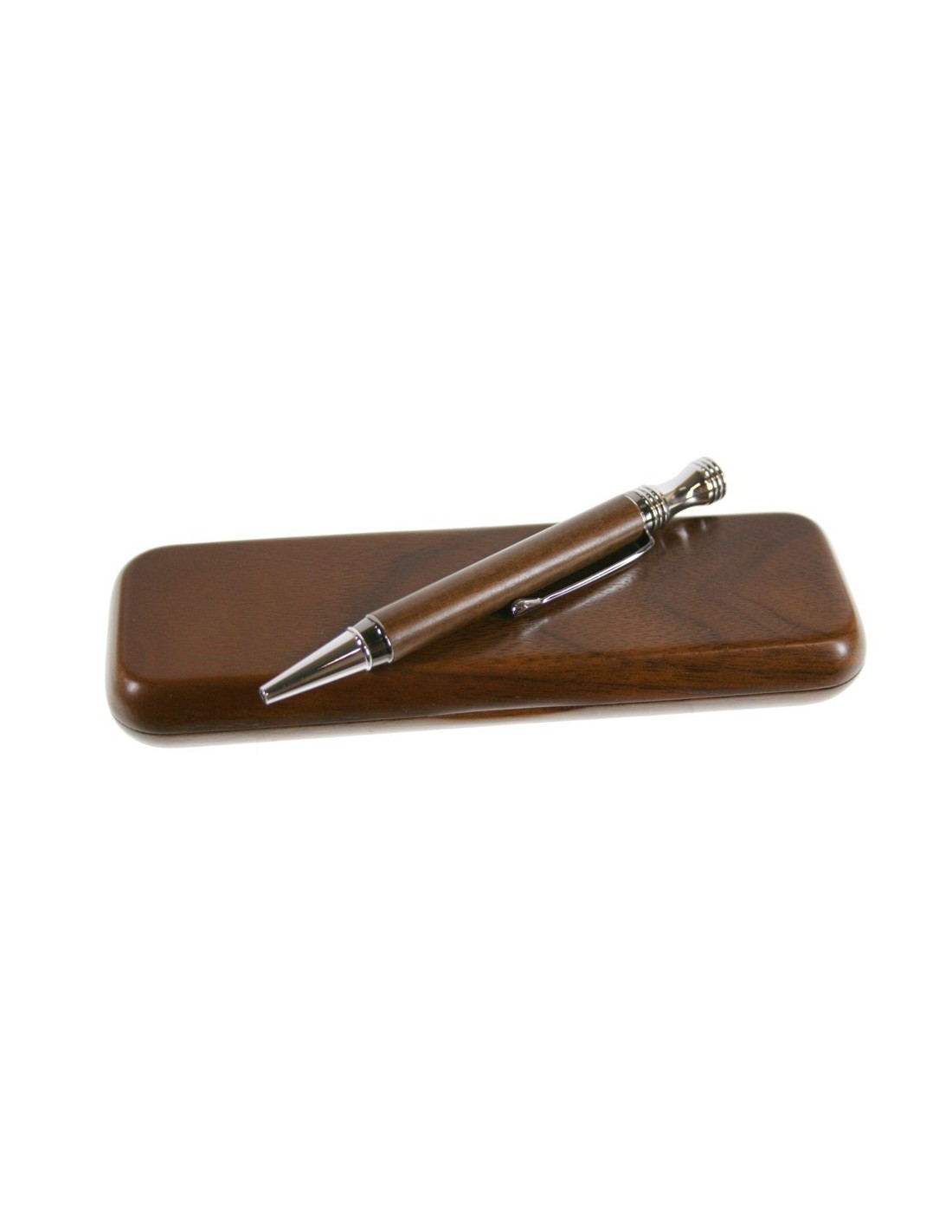 Bolígrafo de madera con estuche