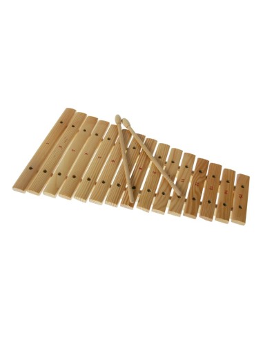 Xylophone en bois naturel avec 15 notes de musique pour enfants Trouvez votre rythme dans un instrument.
